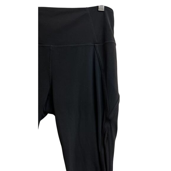 Athleta Leggings Women's Medium Black Mid-Rise Mesh Detail - Picture 3 of 9